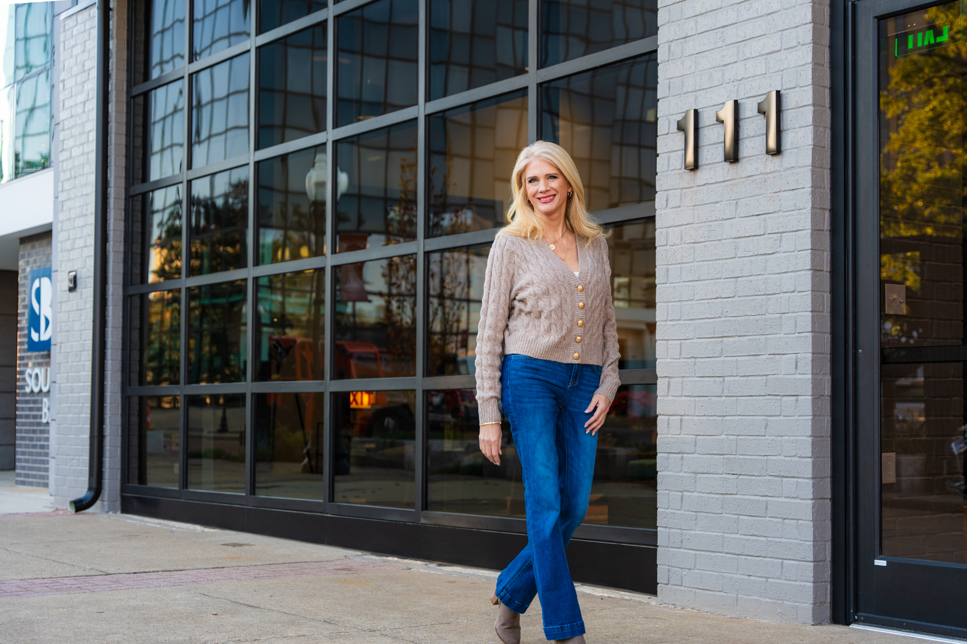 Dr. Laura outside her office